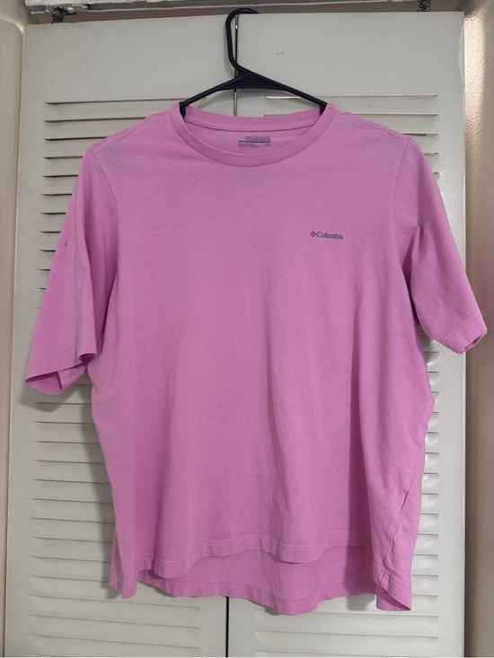 Columbia Tops - Columbia Women’s Pink Graphic T-Shirt Short Sleeve Outdoor Logo Tee Size M